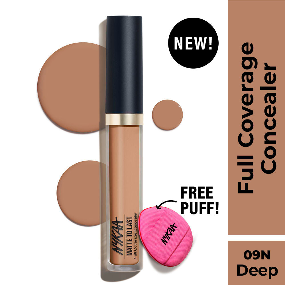 Nykaa Matte To Last Full Coverage Liquid Concealer - 09N Deep