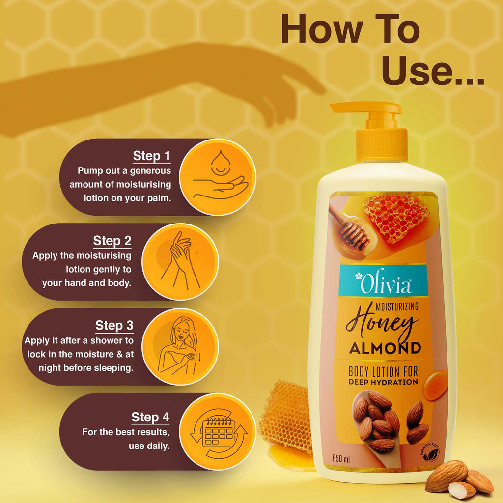 Honey Almond Moisturizer Body Lotion For Deep Hydration