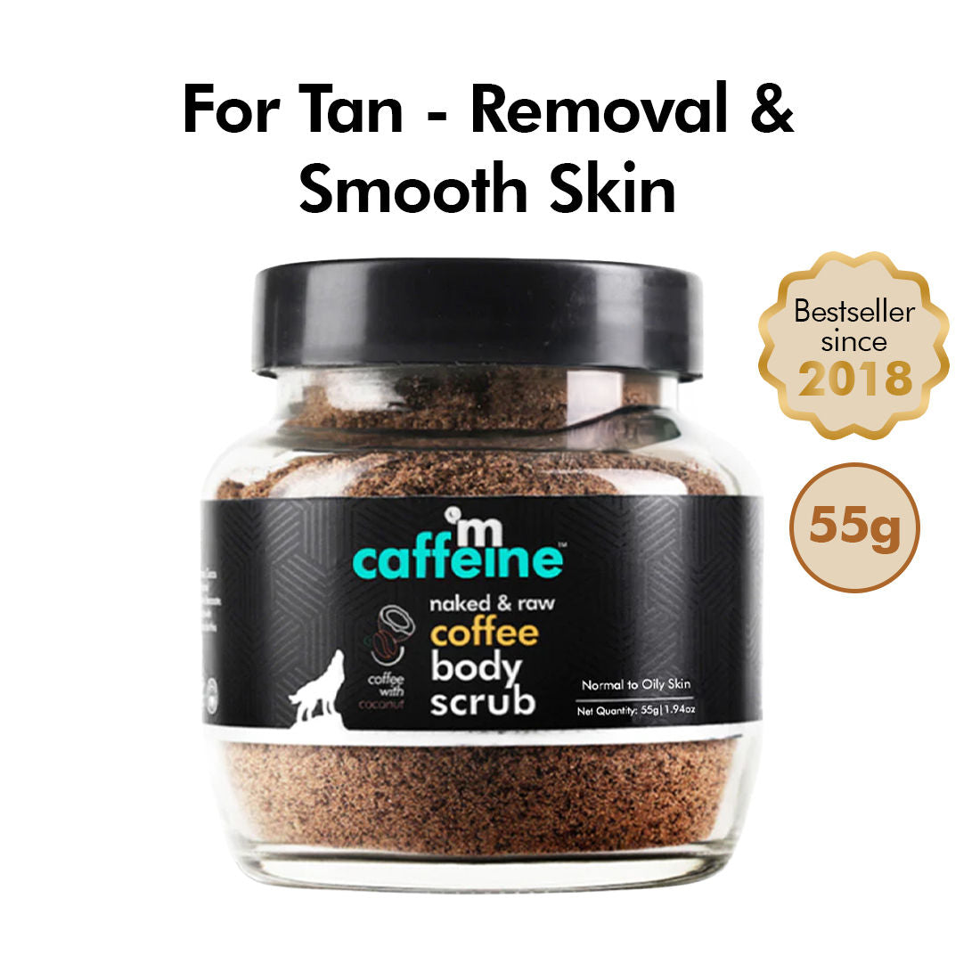Exfoliating Coffee Body Scrub For Tan Removal & Soft-Smooth Skin - 100% Natural & Vegan