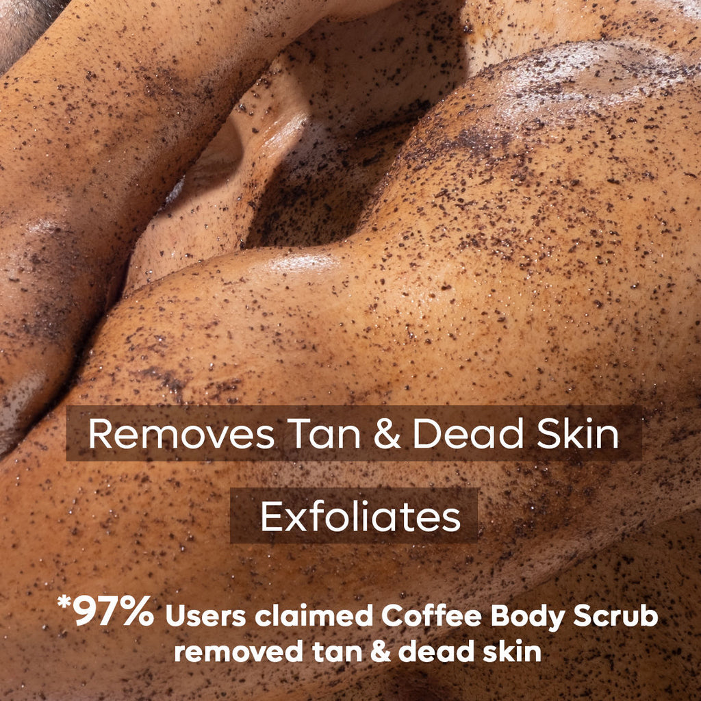 Exfoliating Coffee Body Scrub For Tan Removal & Soft-Smooth Skin - 100% Natural & Vegan
