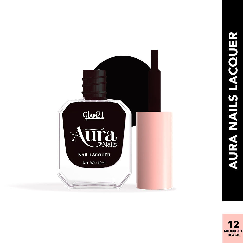 Aura Nails Lacquer - Midnight Black