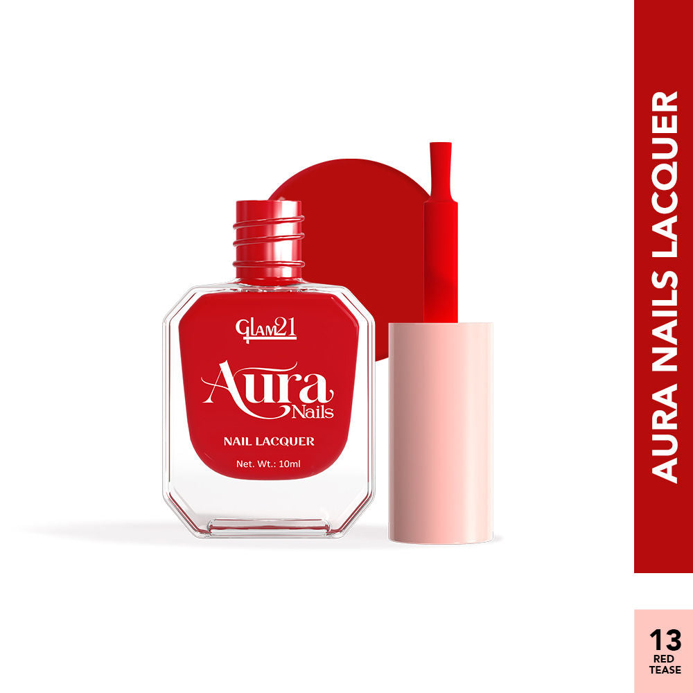 Aura Nails Lacquer - Red Tease