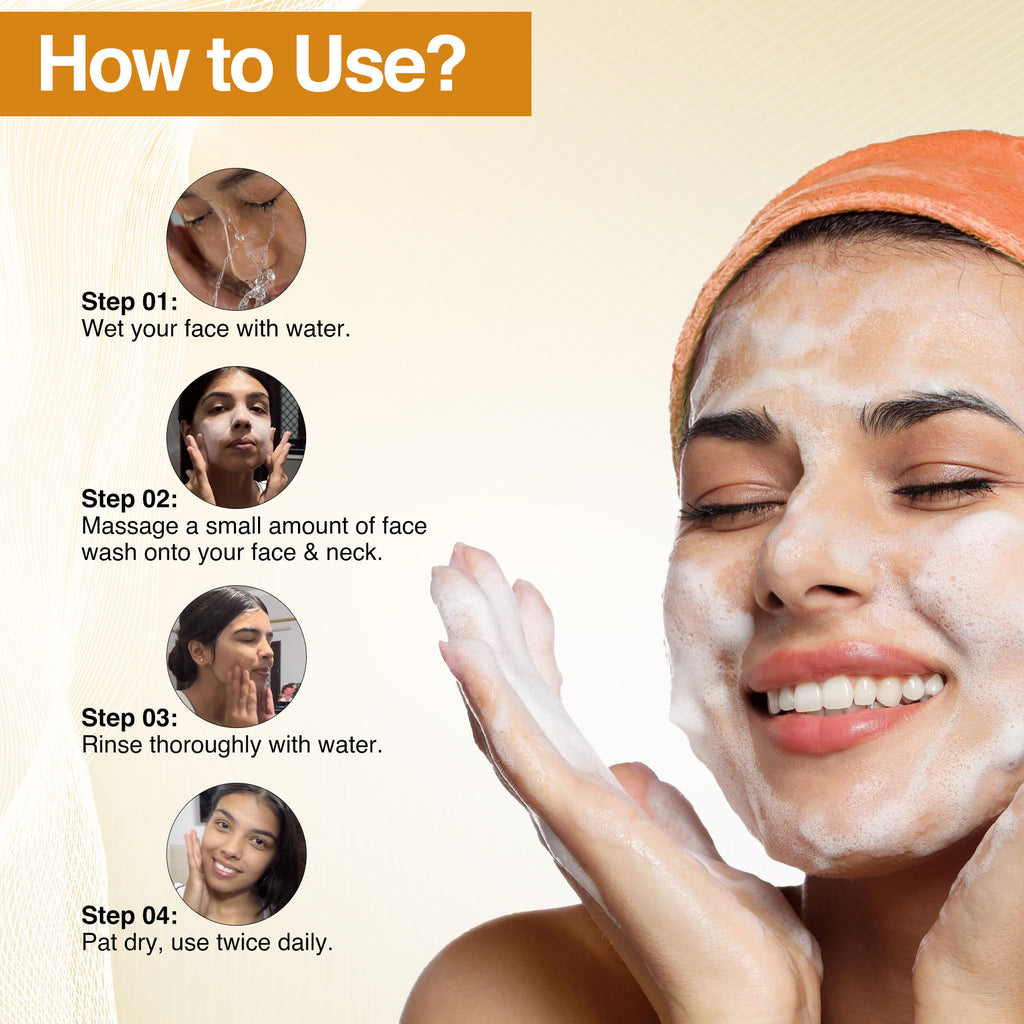 Ratrani Moroccan Lava Face Wash with Activated Charcoal for Deep Pore Cleansing