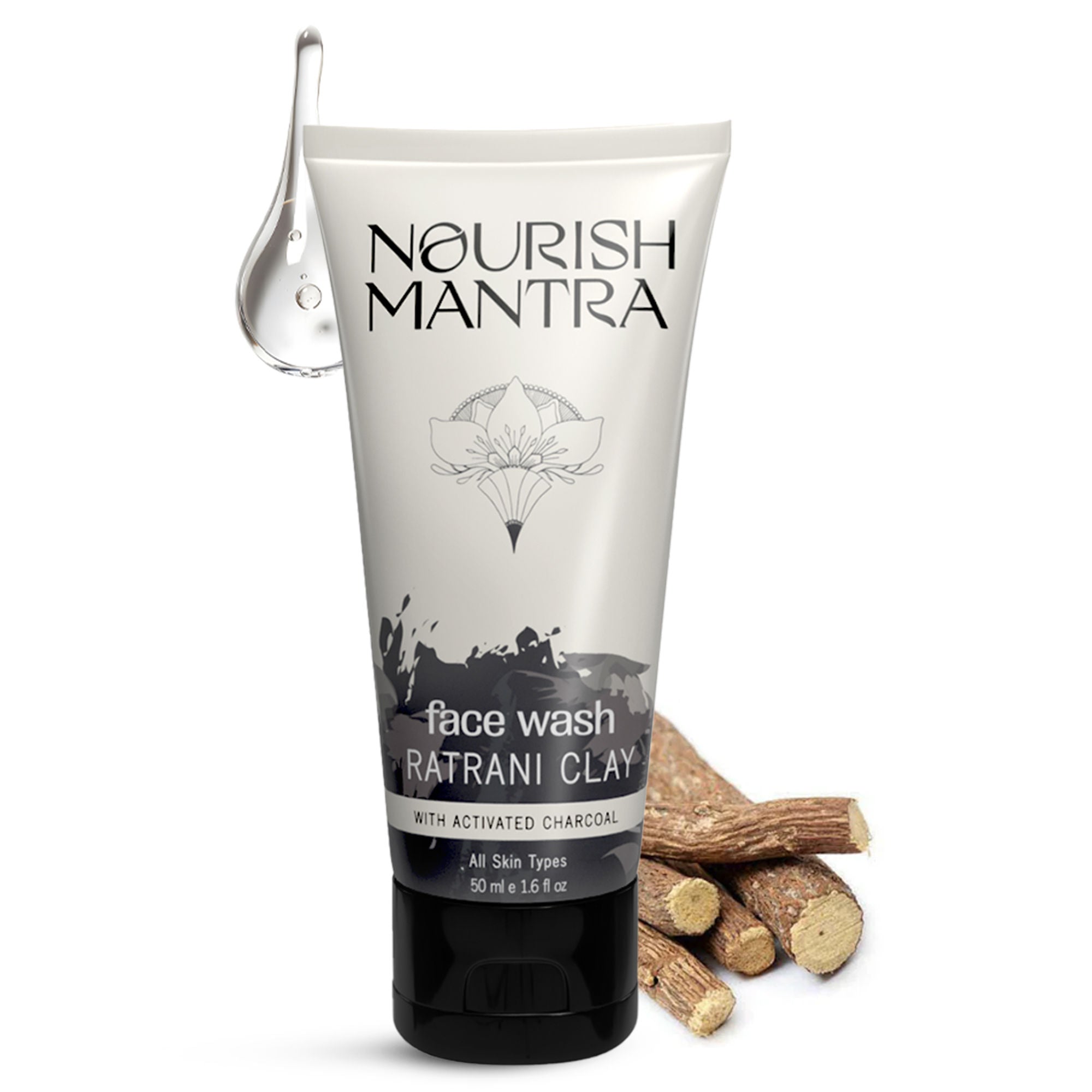 Ratrani Moroccan Lava Face Wash with Activated Charcoal for Deep Pore Cleansing - 50ml