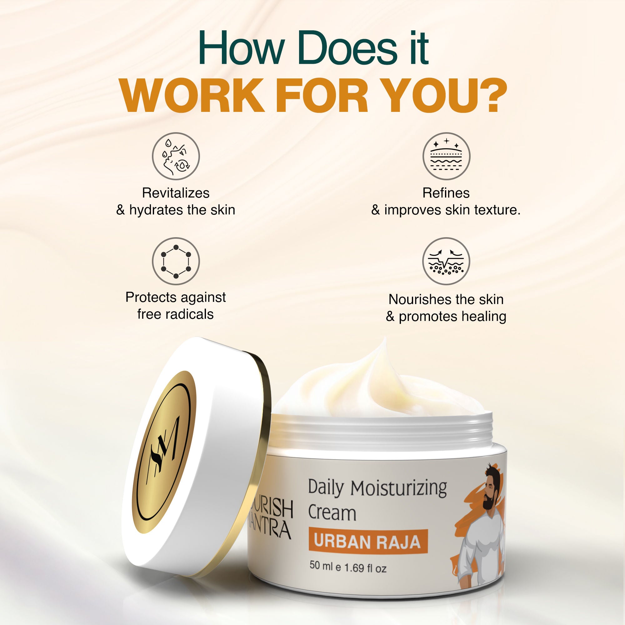 Urban Raja Daily Moisturizing Cream for Smooth & Nourished Skin
