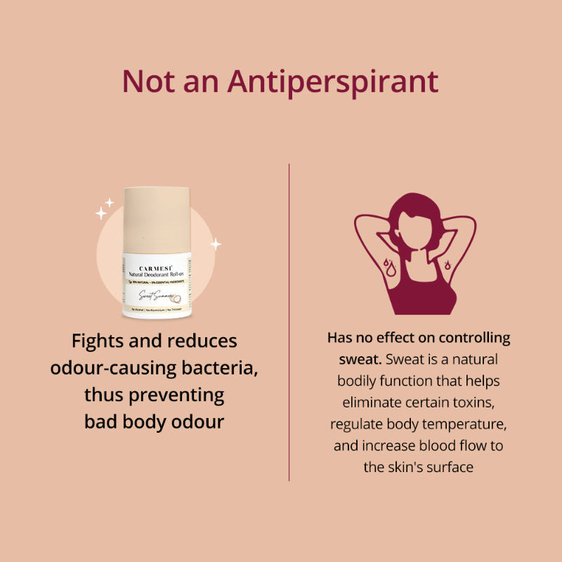 Natural Underarms Roll On Deodorant For Women - Sweet Summer, No Alcohol Or Aluminium