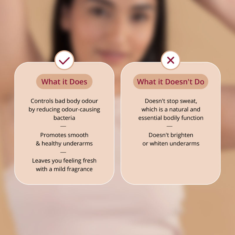 Natural Underarms Roll On Deodorant For Women - Sweet Summer, No Alcohol Or Aluminium