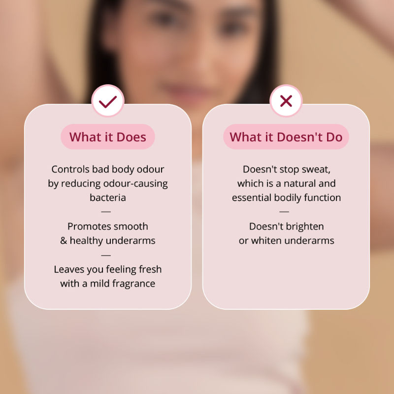 Natural Underarms Roll On Deodorant For Women - Floral Sunset, No Alcohol Or Aluminium