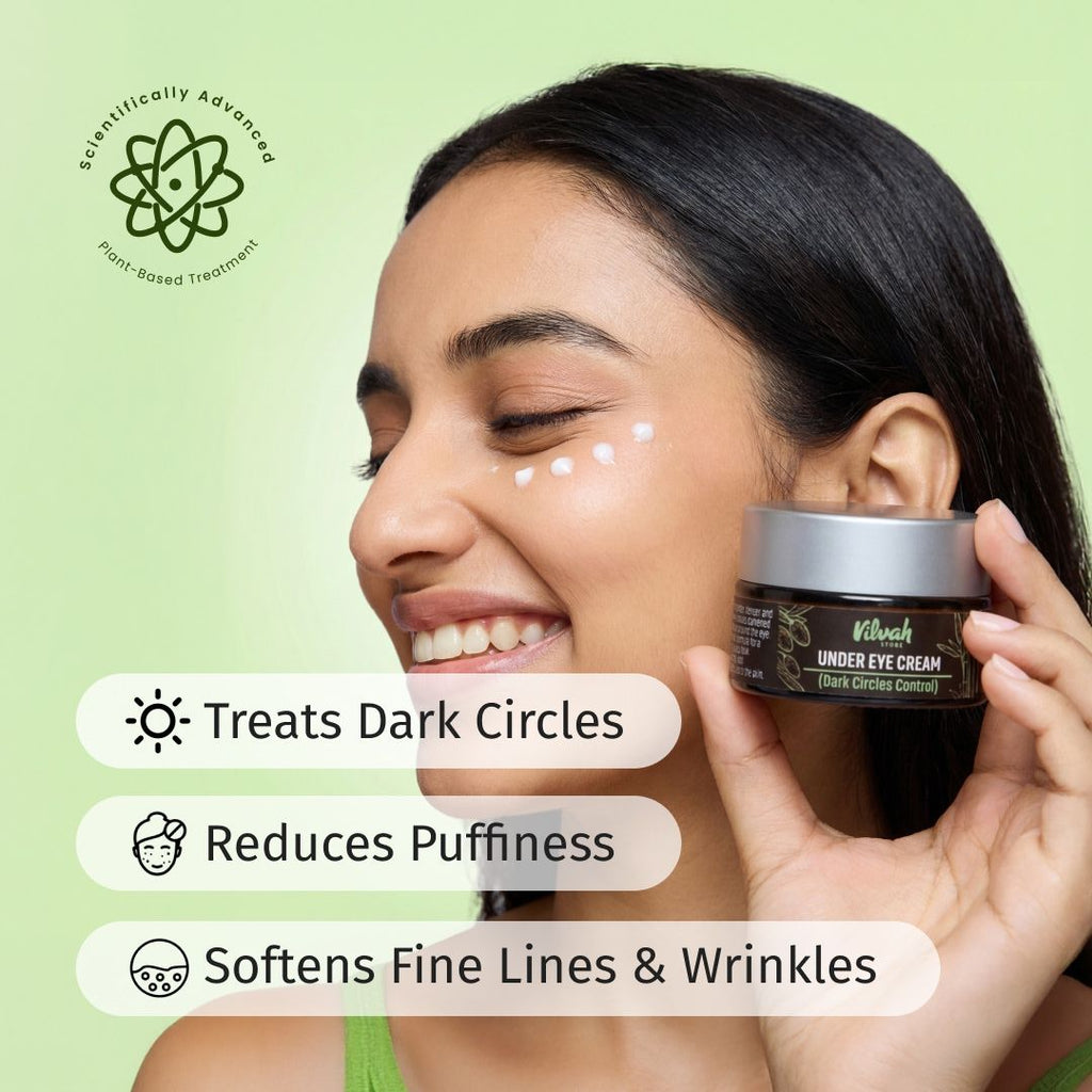 Under Eye Cream For Puffiness & Dark Circles Control With Bamboo & Goji Berry