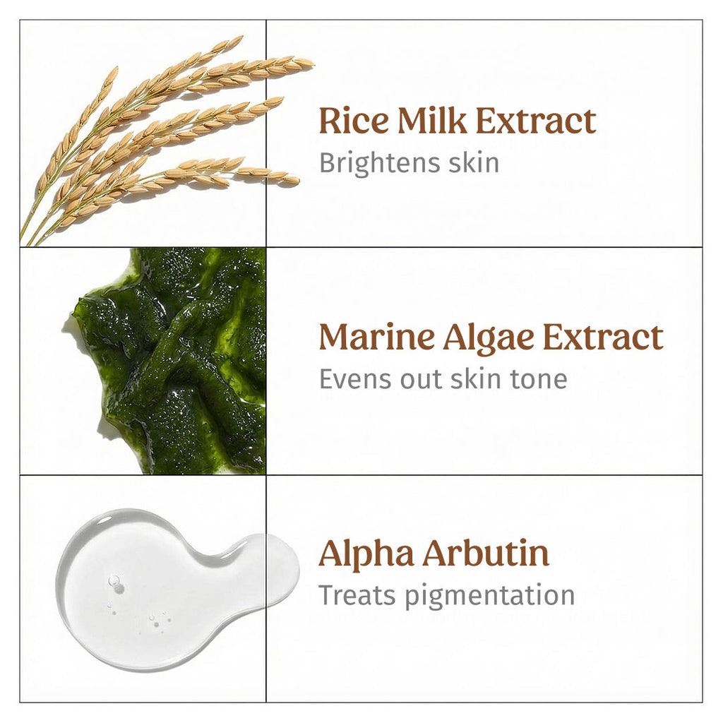 Milk Drops Skin Brightening Serum With Rice Milk, Marine Algae Extract & Alpha-Arbutin