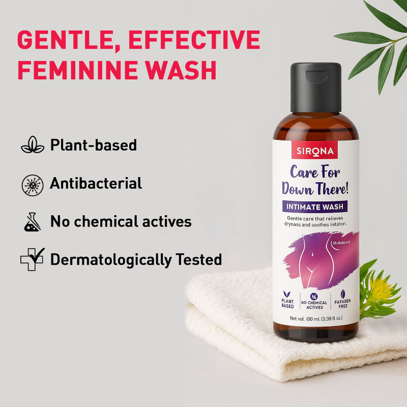 Natural Intimate Wash, Reduces Odor, Itching, Maintains PH Balance, No Paraben & SLS