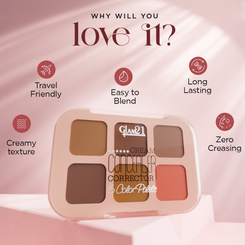 6 Shades Coverage Concealer Palette