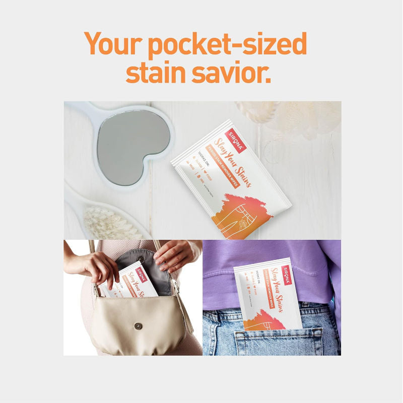 Period Stain Remover Wipes, Removes Stain in 60 sec, Gentle on Skin & Fabric, Travel Friendly