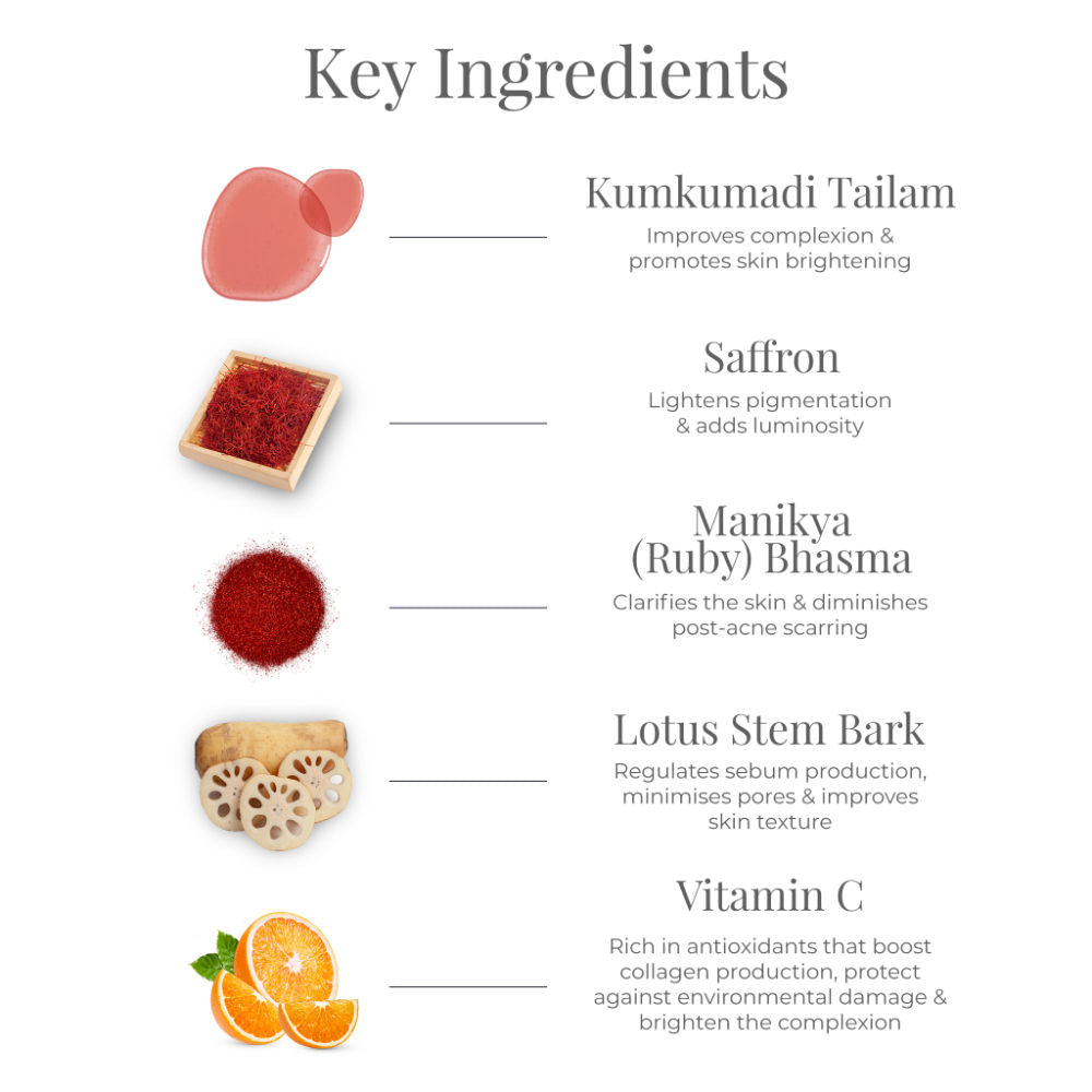 Kumkumadi Night Cream - Night Face Cream with Vitamin C, Kumkumadi Tailam