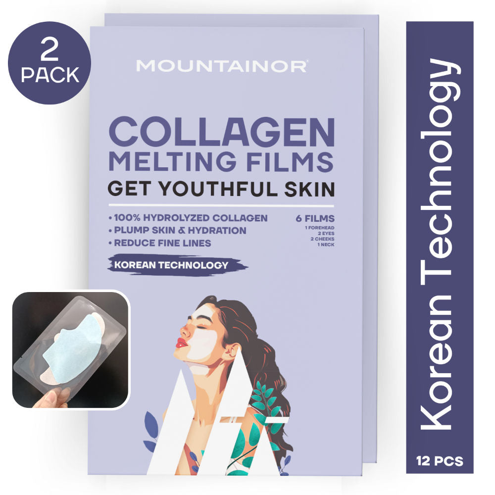 Melting Collagen Film Sheet Mask, Face & Neck Skin Patches, Anti Ageing Strips (Pack 2)