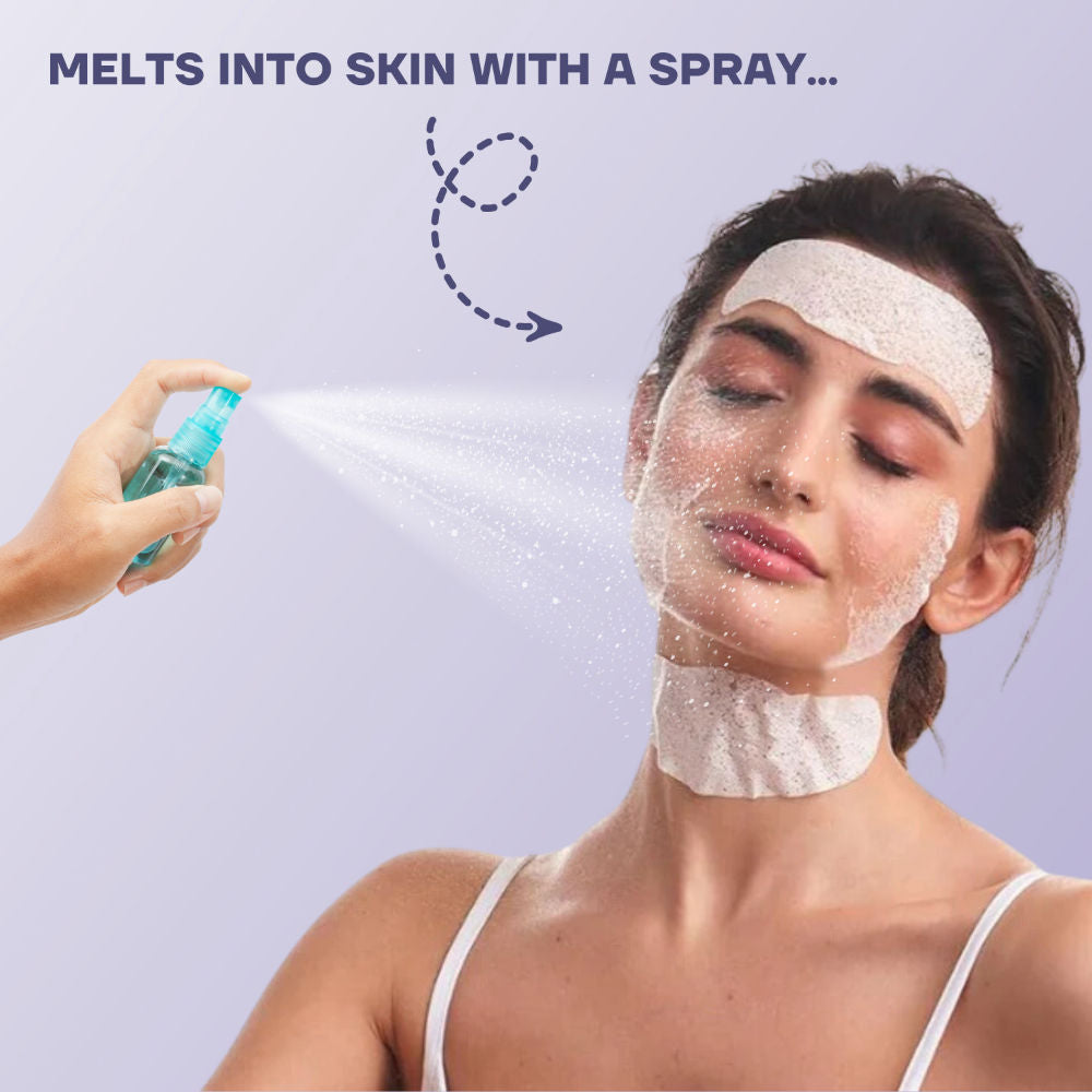 Melting Collagen Film Sheet Mask, Face & Neck Skin Patches, Anti Ageing Strips (Pack 2)