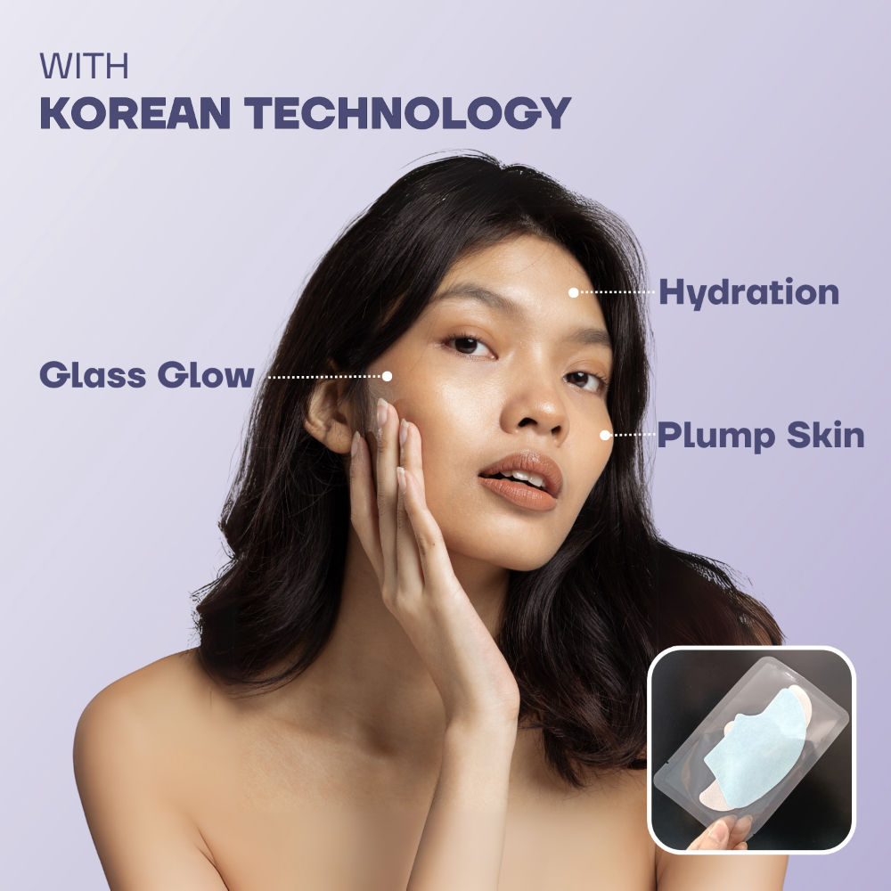 Melting Collagen Film Sheet Mask, Face & Neck Skin Patches, Anti Ageing Strips (Pack 2)