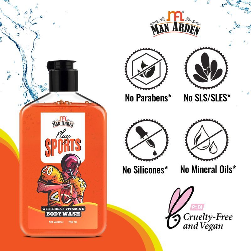 Play Sports Luxury Body Wash Infused With Shea Butter & Vitamin E