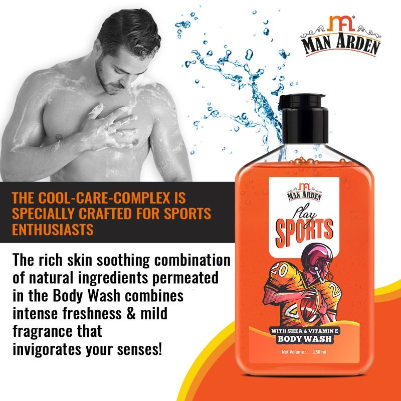 Play Sports Luxury Body Wash Infused With Shea Butter & Vitamin E