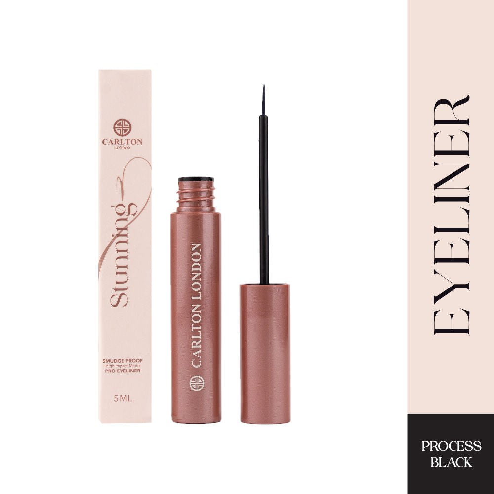 Carlton London Liquid Eyeliner Smudgeproof, Waterproof & Lasts Upto 24 Hrs Process Black - Process Black