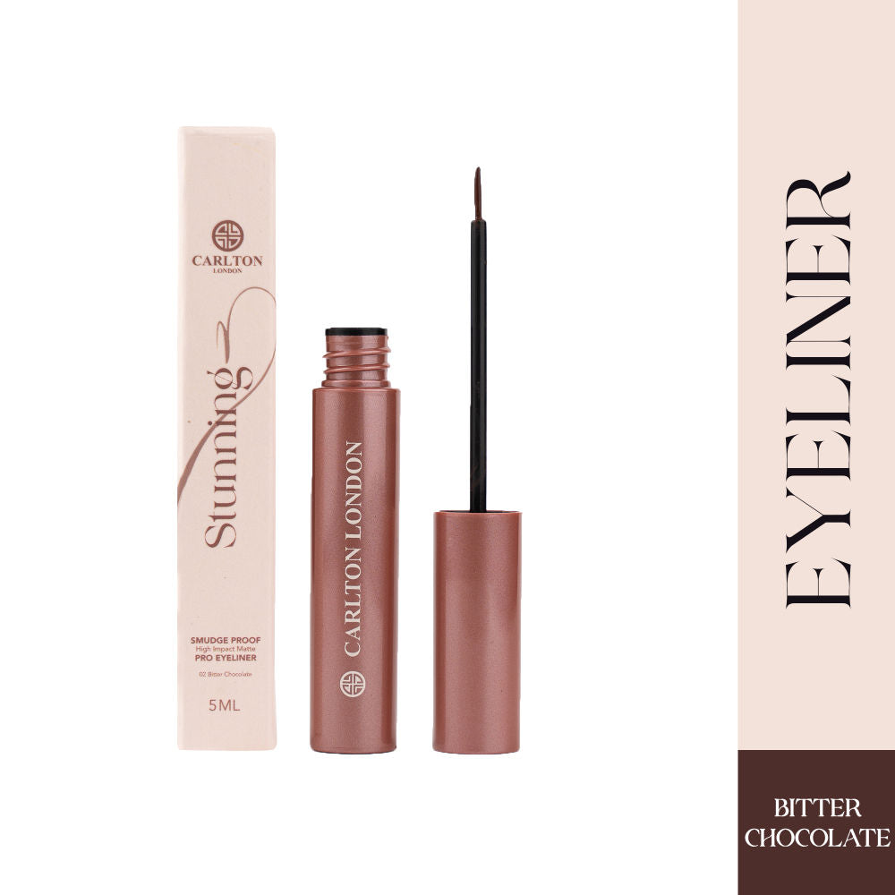Carlton London Liquid Eyeliner Smudgeproof, Waterproof & Lasts Upto 24 Hrs Process Black - Bitter Chocolate