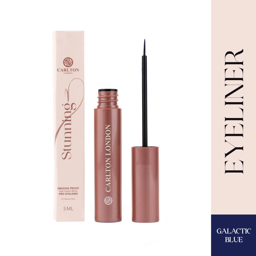 Carlton London Liquid Eyeliner Smudgeproof, Waterproof & Lasts Upto 24 Hrs Process Black - Galactic Blue