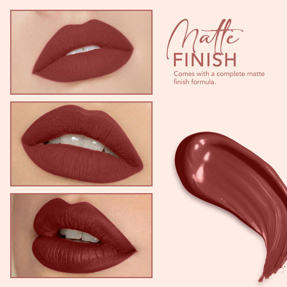 Carlton London Matte Finish Liquid Lipstick Intense Colour Transferproof & Long Lasting