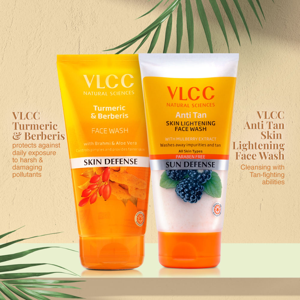 Turmeric Berberies Face Wash + Anti Tan Skin Lightening Face Wash - Buy One Get One Free