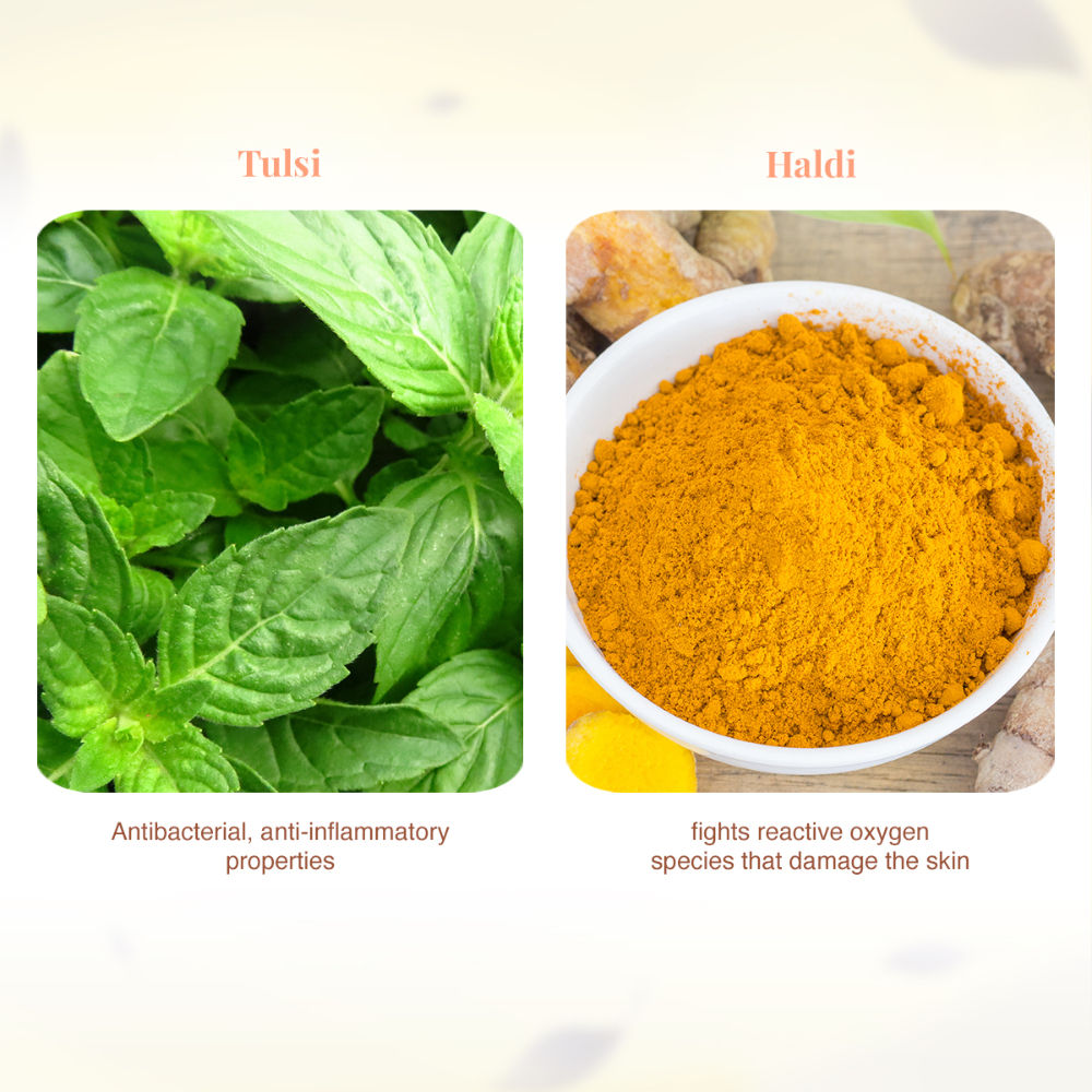 Ayurveda Deep Pore Cleansing & Brightening Haldi & Tulsi Face Wash