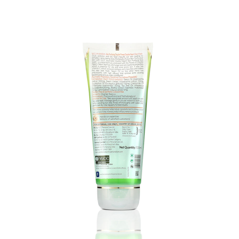 Ayurveda Skin Purifying Double Power Double Neem Face Wash