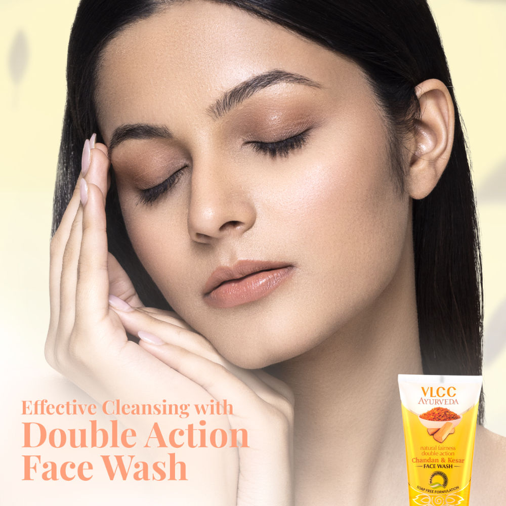 Ayurveda Natural Fairness Double Action Chandan & Kesar Face Wash