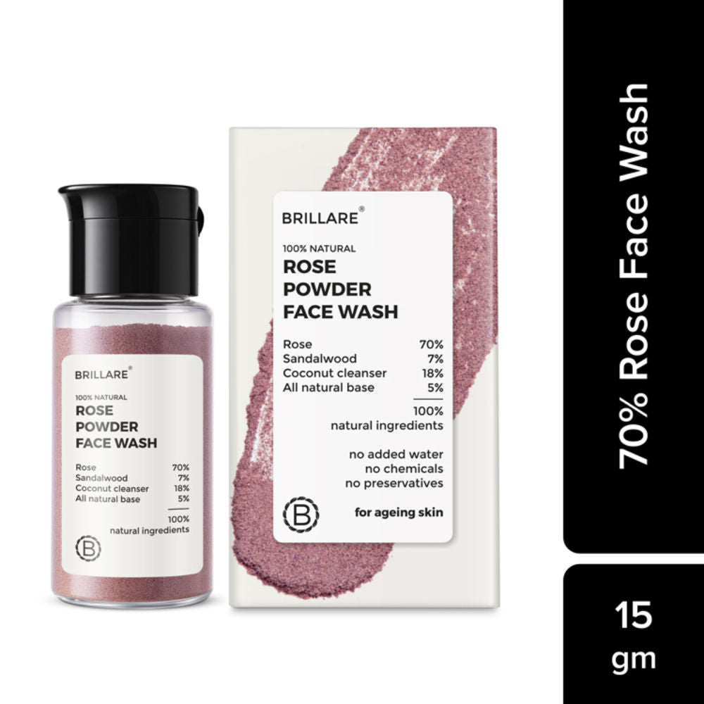 Rose Powder Face Wash for Younger Looking Skin With Sandalwood & Coconut