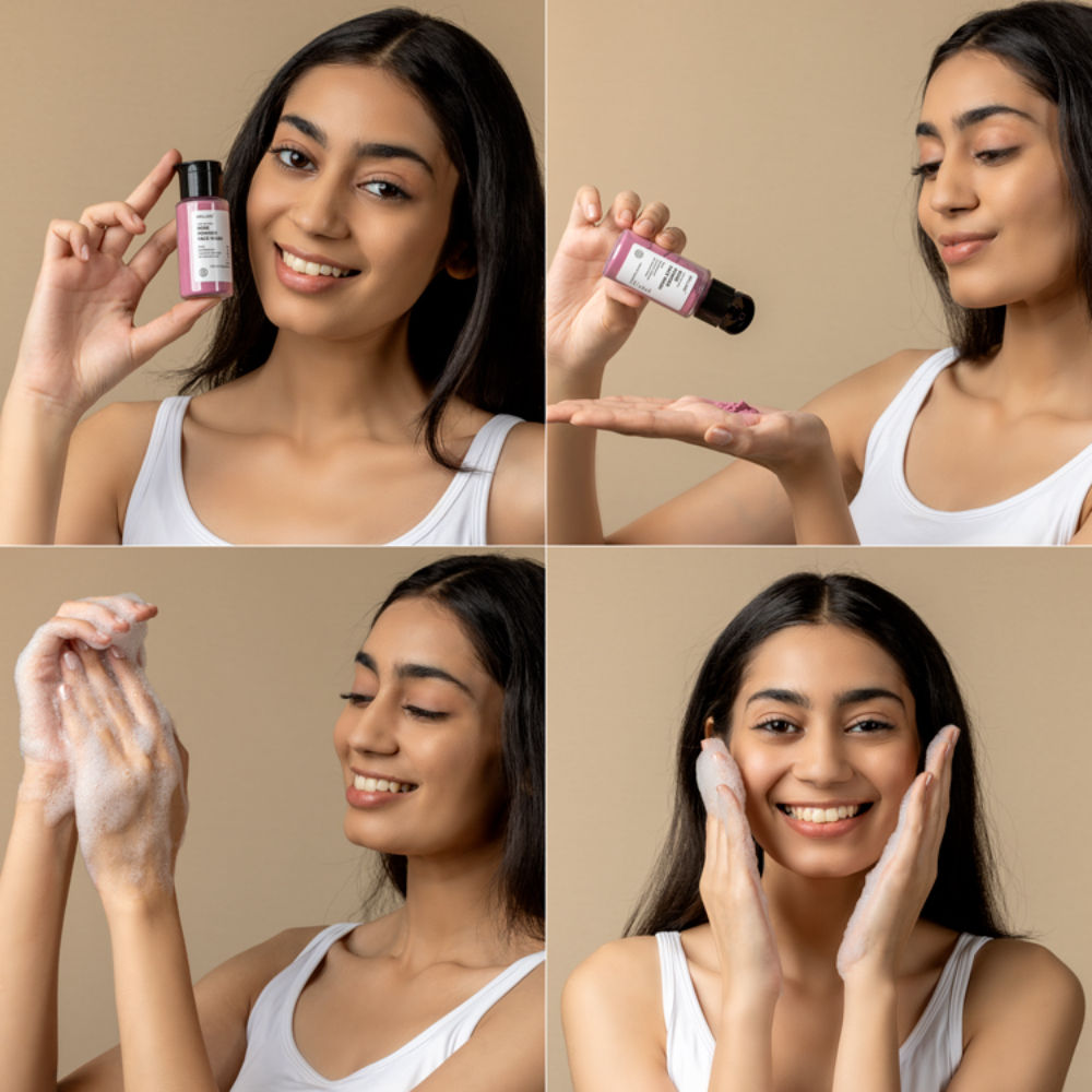 Rose Powder Face Wash for Younger Looking Skin With Sandalwood & Coconut