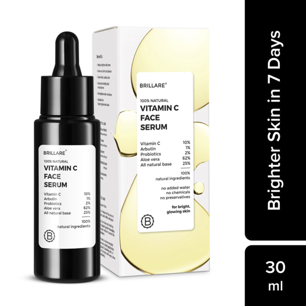 10% Vitamin C Face Serum for Glowing Skin with Probiotics Visible Glow in Just 7 Days