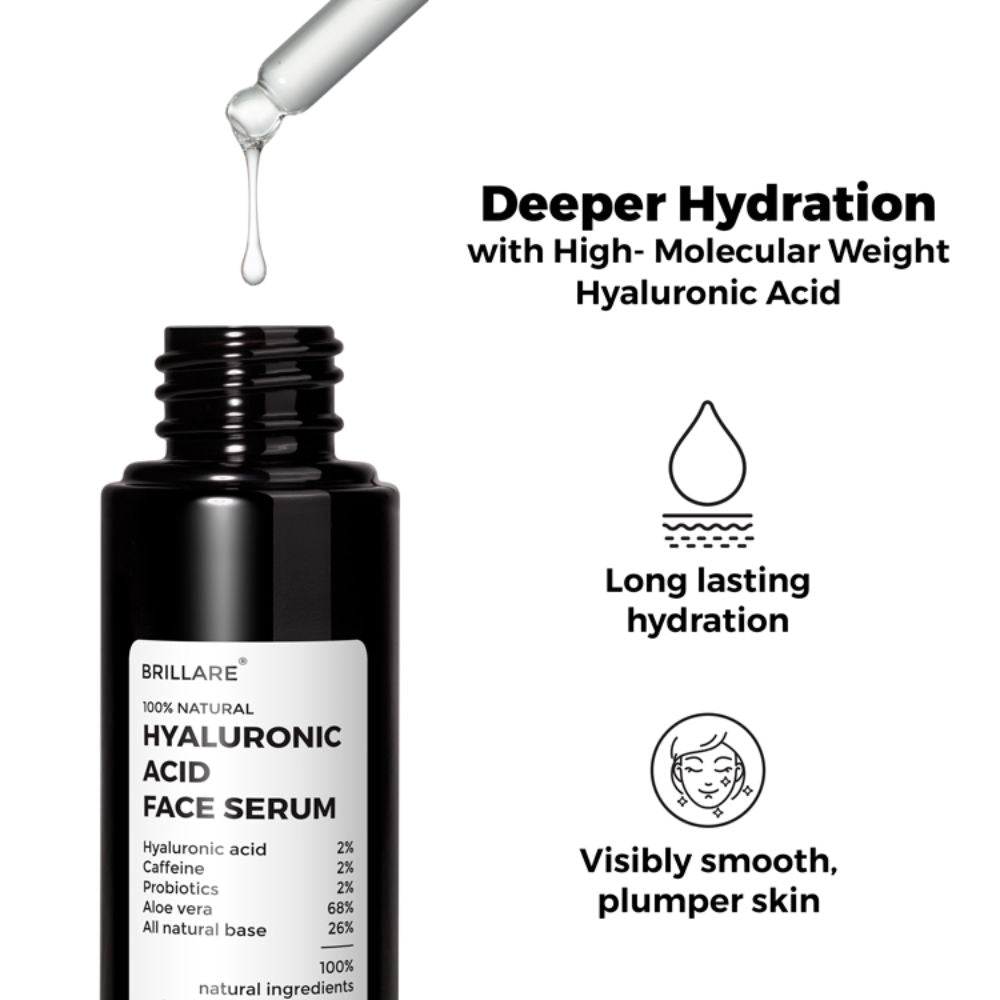 2% Hyaluronic Acid Face Serum Deep Hydration & Anti-Aging Visible Results in 7 Days