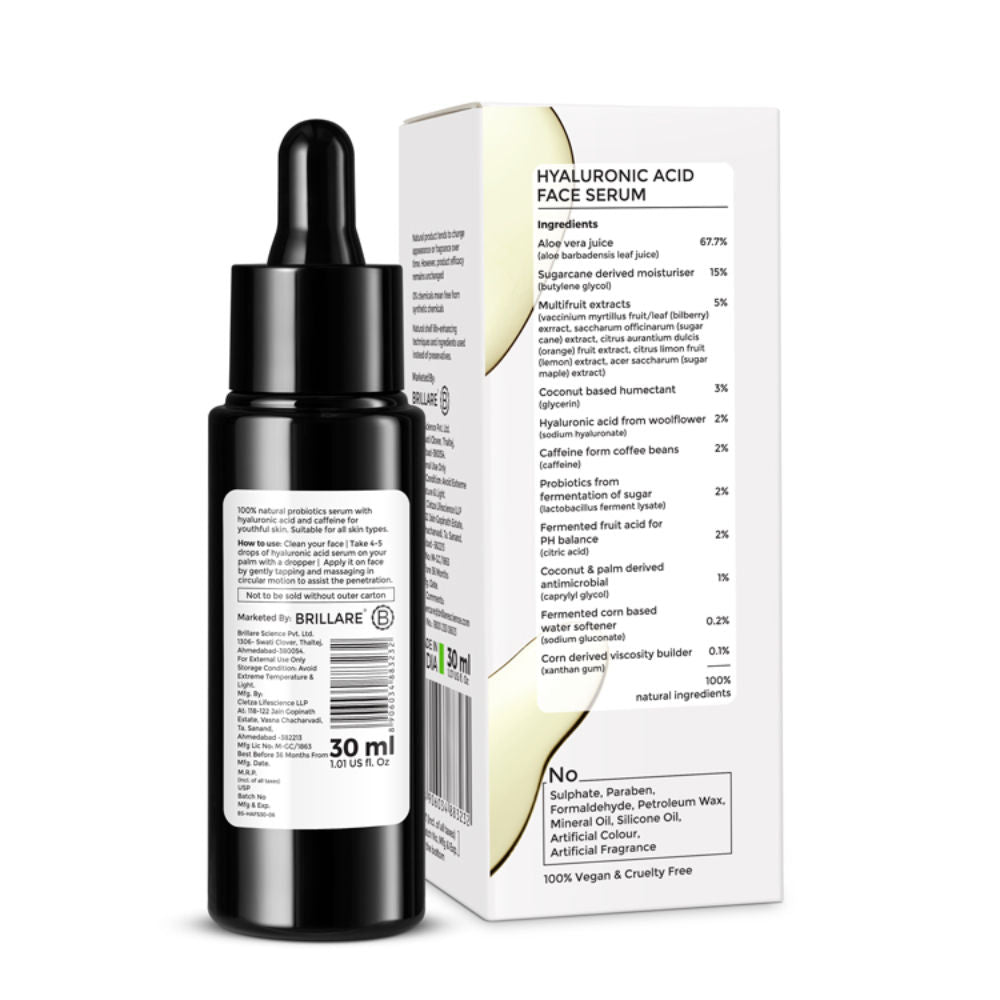 2% Hyaluronic Acid Face Serum Deep Hydration & Anti-Aging Visible Results in 7 Days