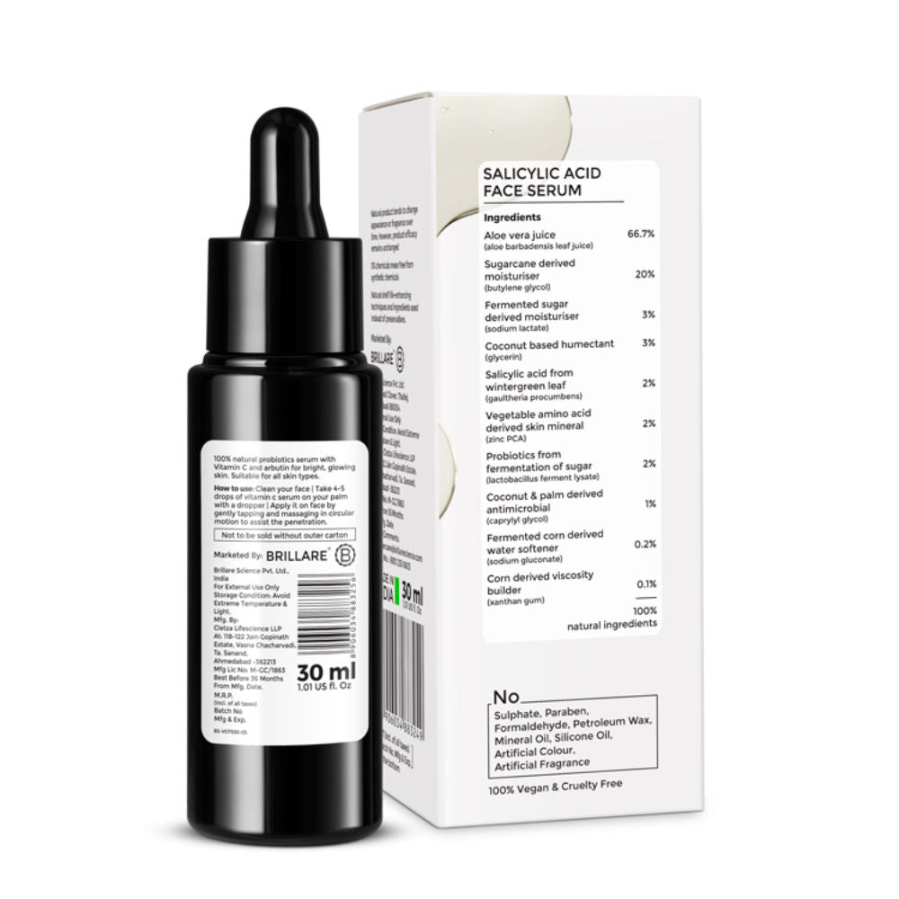 2% Salicylic Acid Face Serum for Acne & Dark Spots Visible Acne Reduction in 7 Days