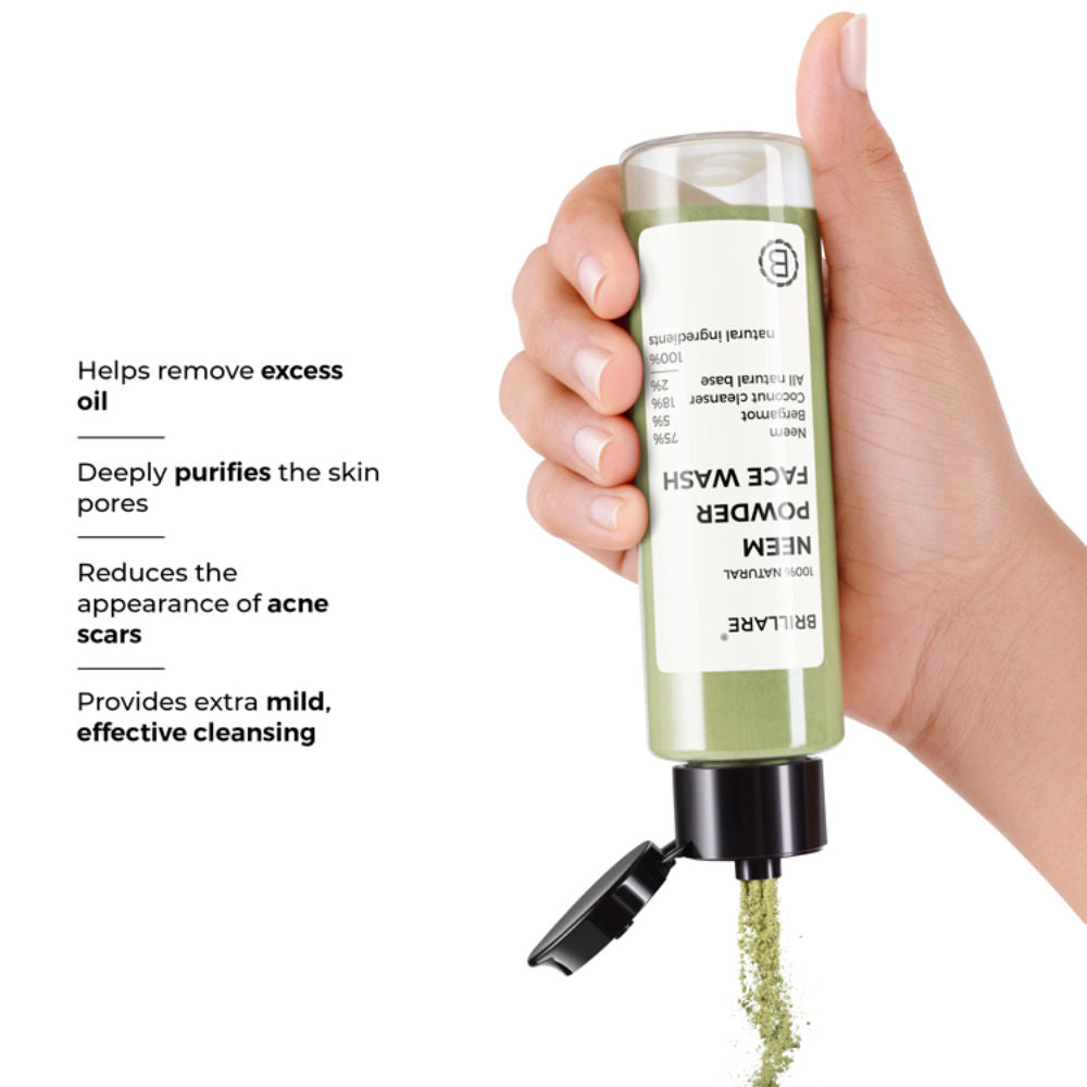 Neem Powder Face Wash Fights Acne, & Pimples 100% Natural Face Wash for men and women