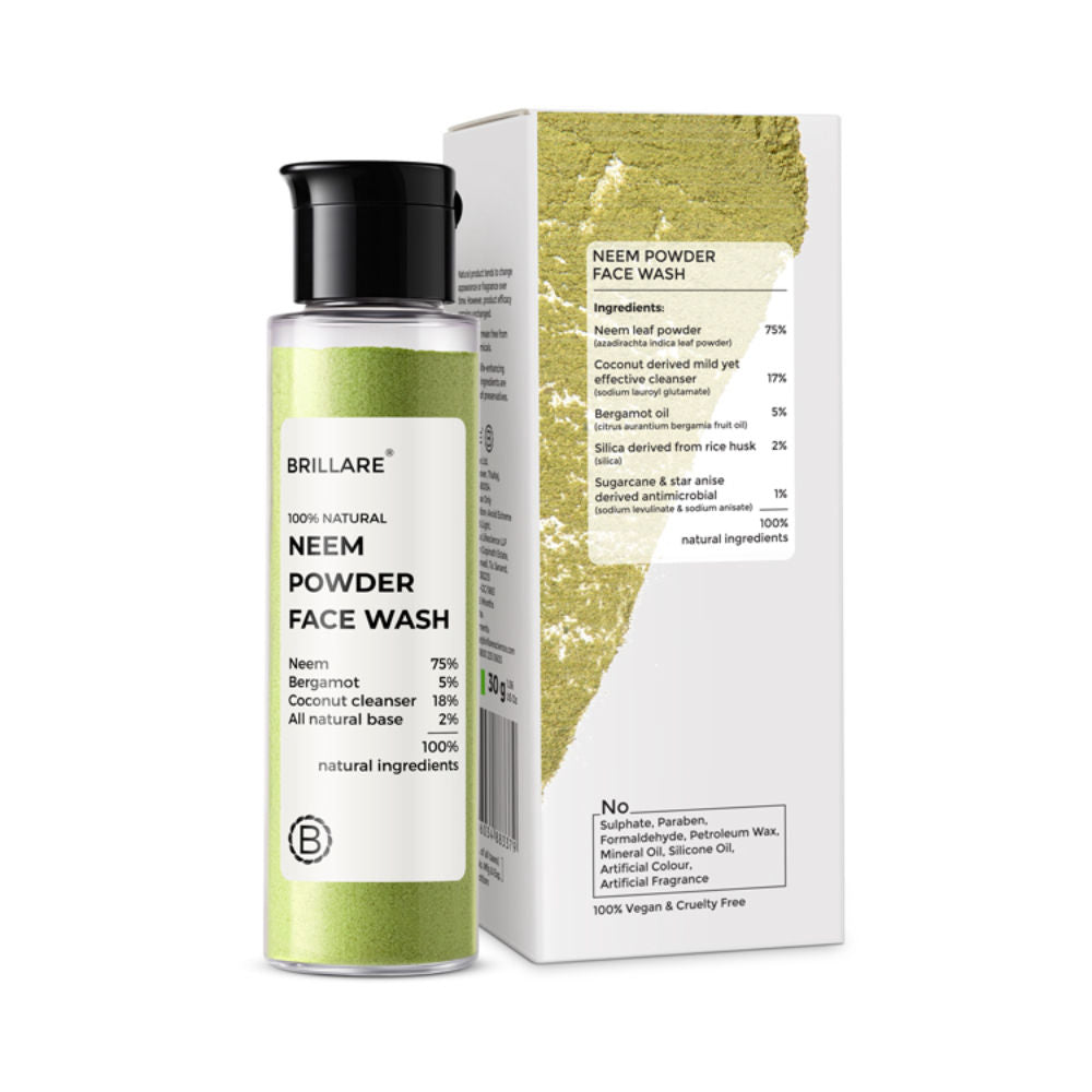 Neem Powder Face Wash Fights Acne, & Pimples 100% Natural Face Wash for men and women