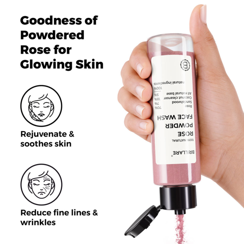 Rose Powder Face Wash For Well Hydrated, Younger Looking Skin