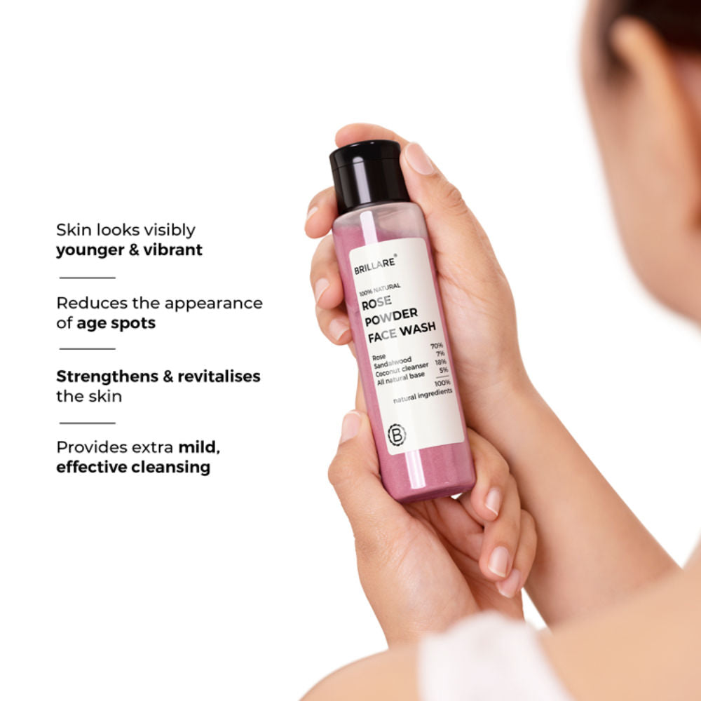 Rose Powder Face Wash For Well Hydrated, Younger Looking Skin