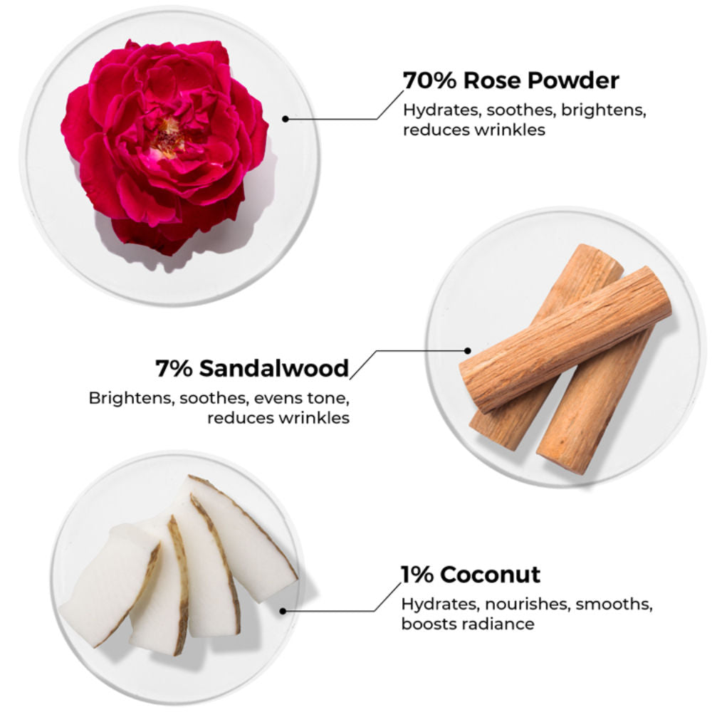 Rose Powder Face Wash For Well Hydrated, Younger Looking Skin