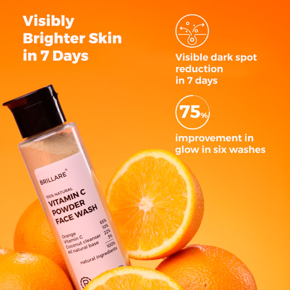 Vitamin C Powder Face Wash for Glowing, Bright Looking Skin