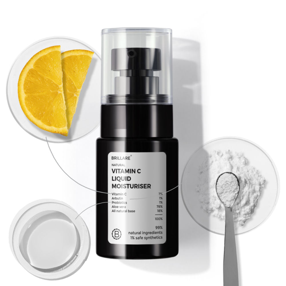 Vitamin C Liquid Moisturizer for Bright & Glowing Skin Visible Dark Spot Reduction in 7 Days