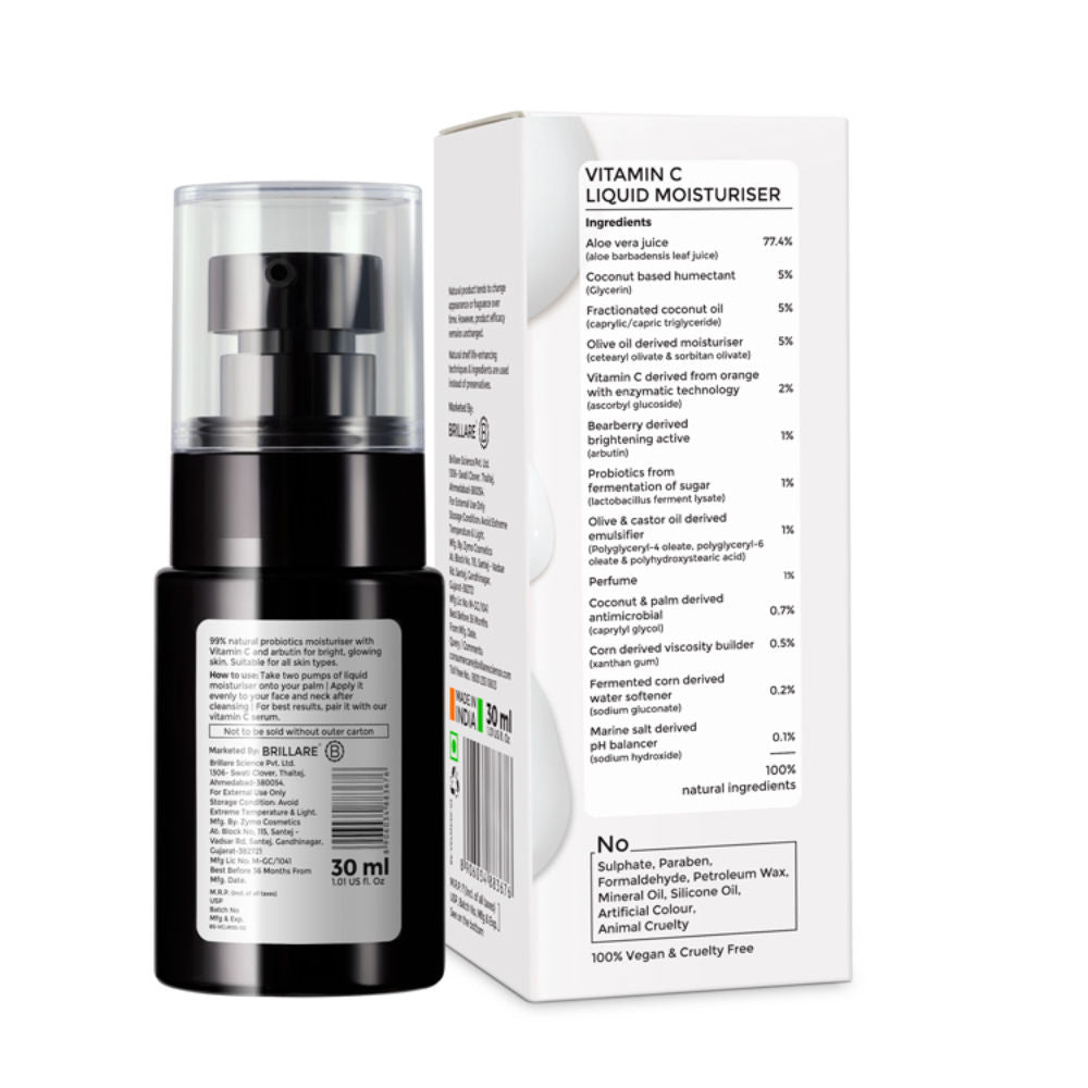 Vitamin C Liquid Moisturizer for Bright & Glowing Skin Visible Dark Spot Reduction in 7 Days
