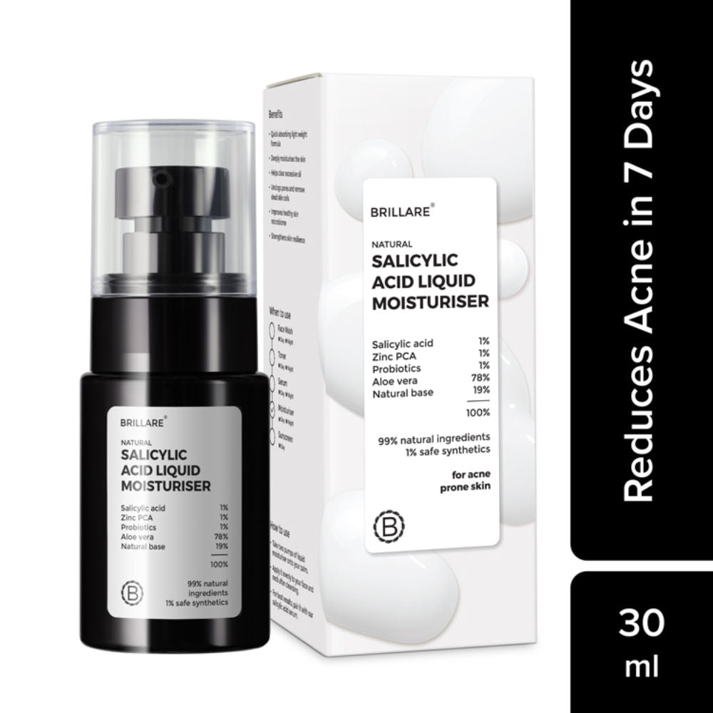 Salicylic Acid Liquid Moisturizer for Oily & Acne Prone Skin Visible Acne Reduction in 1 Week