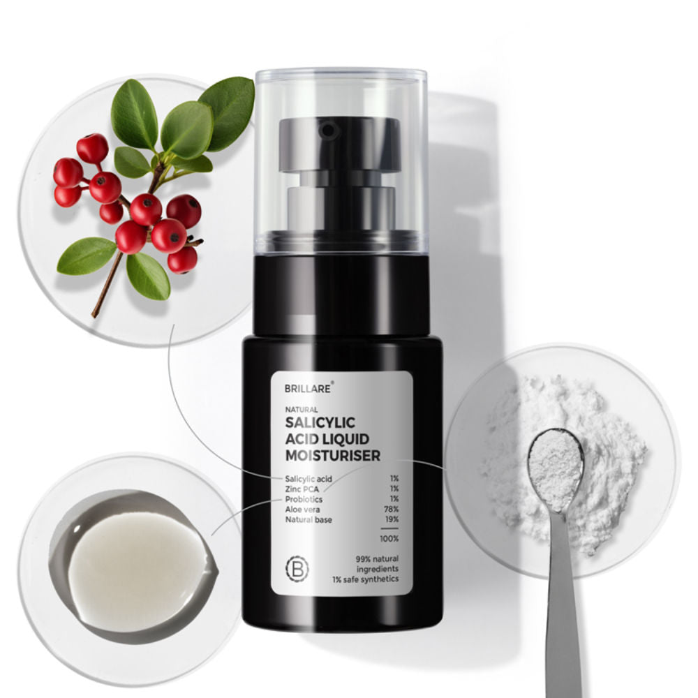 Salicylic Acid Liquid Moisturizer for Oily & Acne Prone Skin Visible Acne Reduction in 1 Week