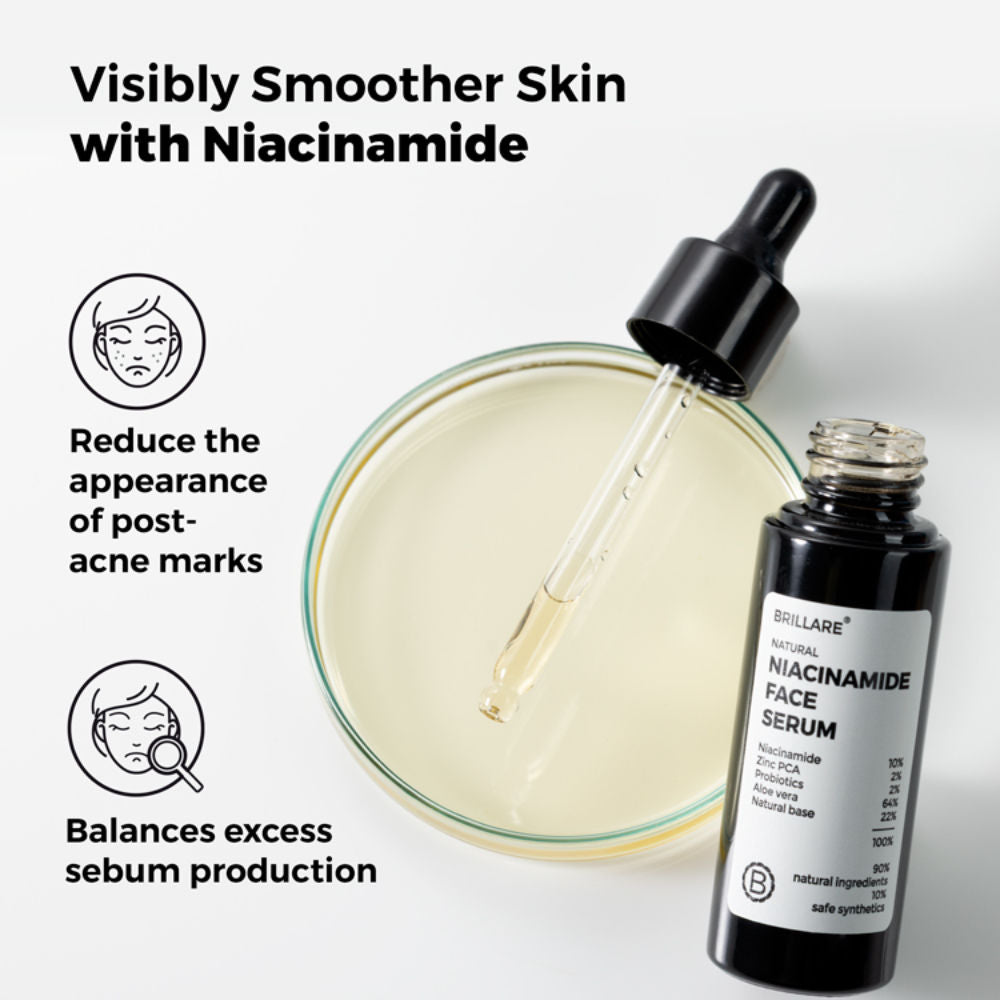 10% Niacinamide Face Serum for Oily & Acne Prone Skin Reduces Dark Spots & Open Pores