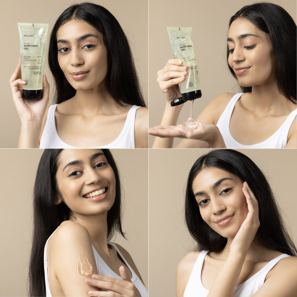 Natural Aloe Vera Gel for Skin & Hair Hydrates & Smoothens Pure Aloe Vera Gel