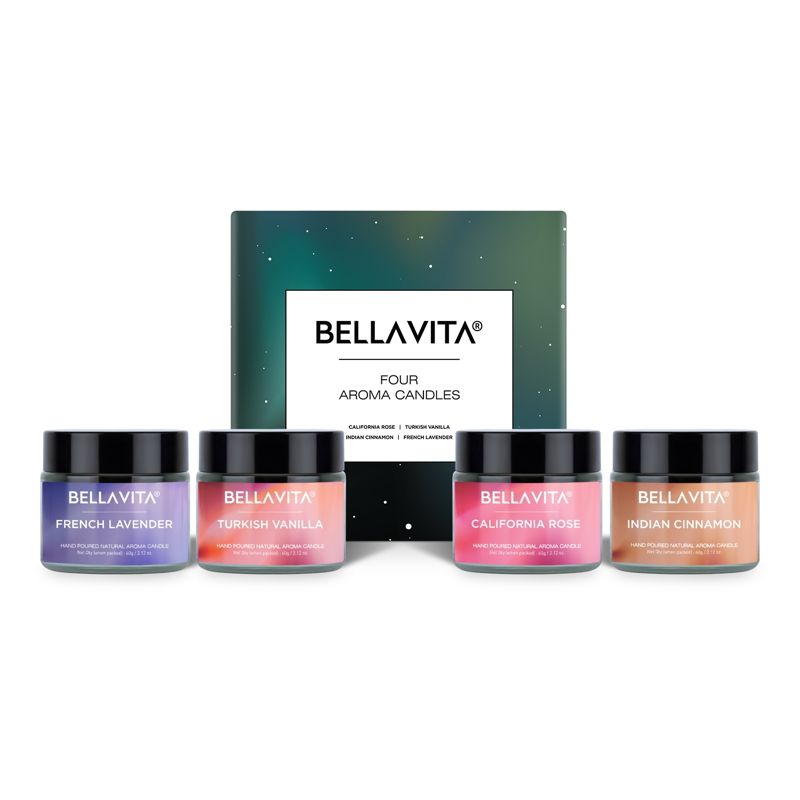 Bella Vita Vanilla Cinnamon Lavender & Rose Aroma Candles